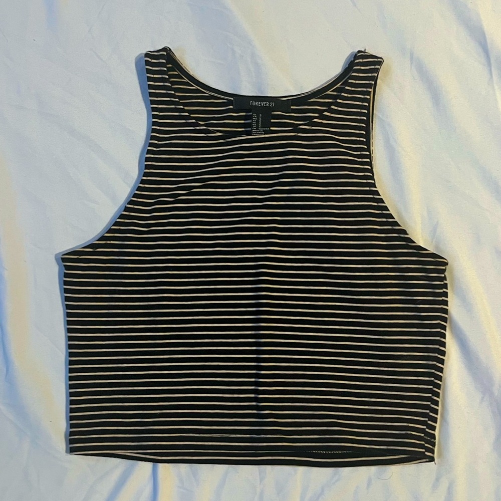 Striped crop tank